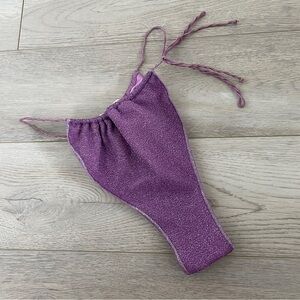 Oseree Bikini Bottoms lumiere sparkly cheeky womens Purple (large) vacation swim